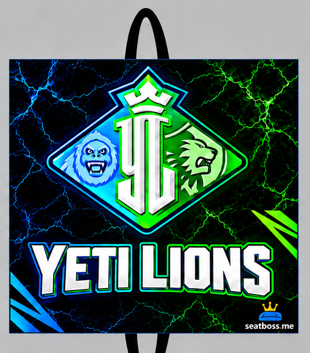 Yeti Lions design on a Seatboss cushion