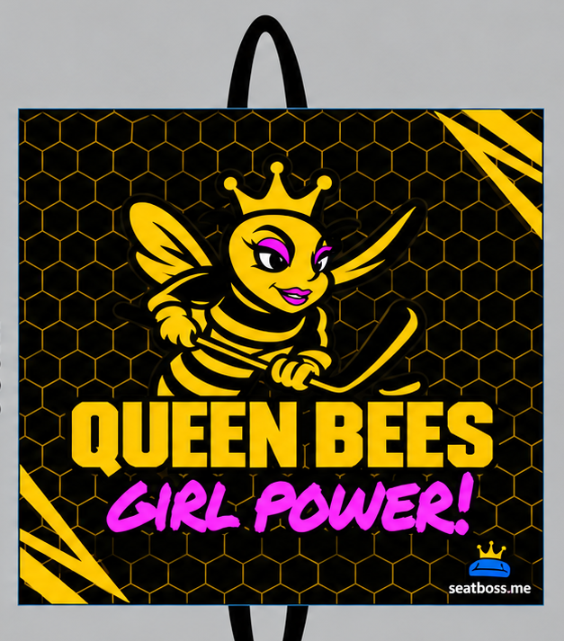 Queen Bees design on a Seatboss cushion
